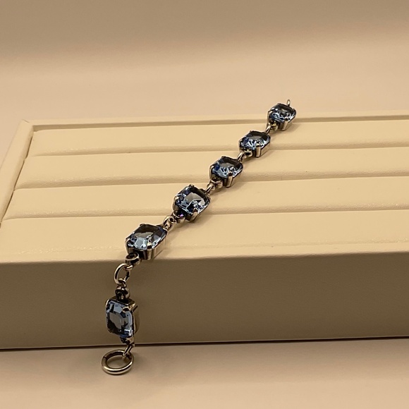 Vintage Catherine Popesco Blue and Silver Bracelet - Picture 5 of 12